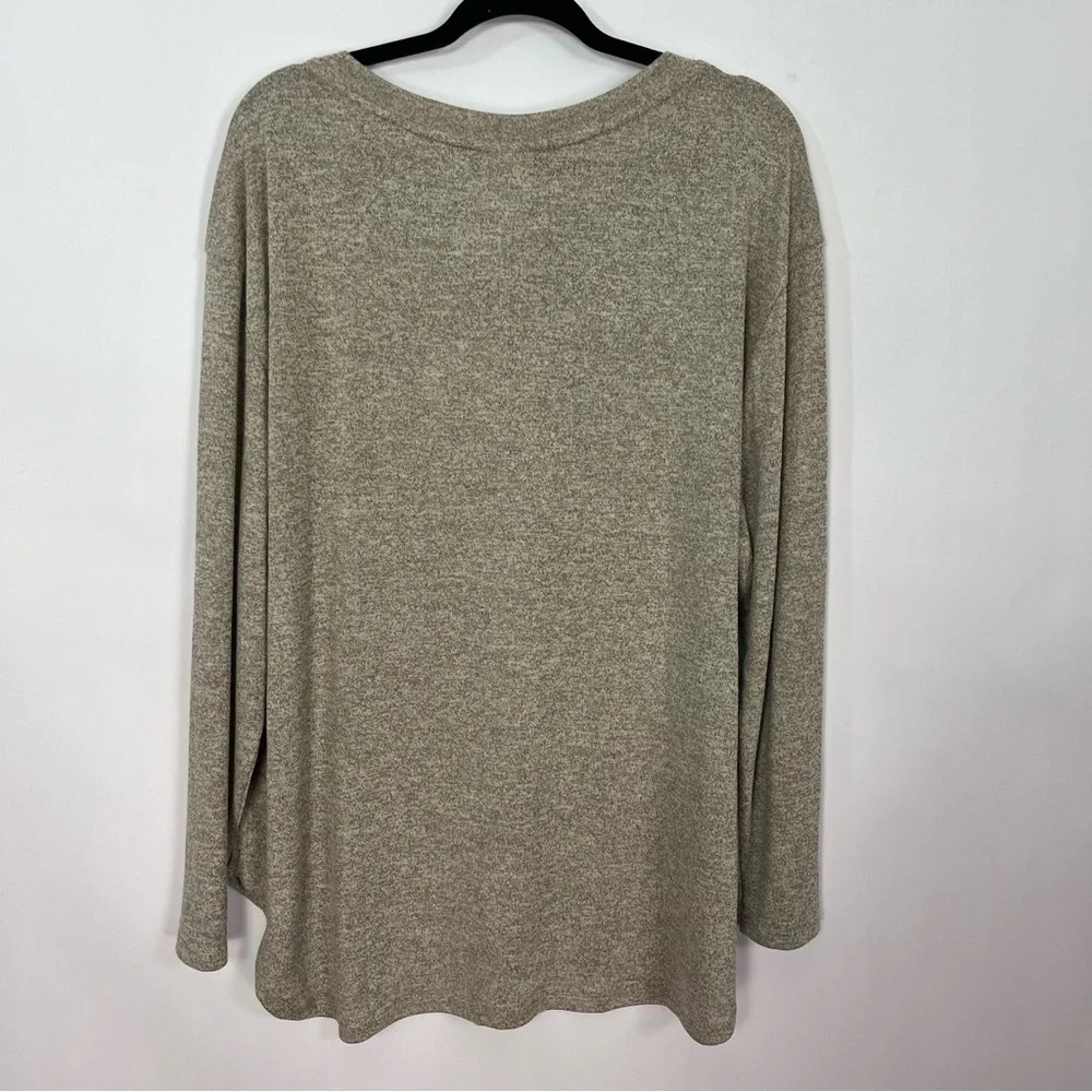 Football Lightweight Heathered Tan Game Day Sweater with Brown Buttons Sz 3X NWT